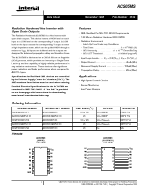 5962F9860201VXC Datasheet PDF Intersil