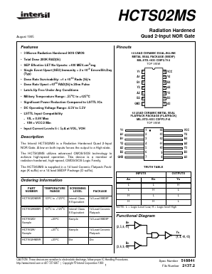 HCTS02D Datasheet PDF Intersil