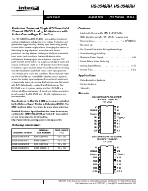 HS-0548RH Datasheet PDF Intersil