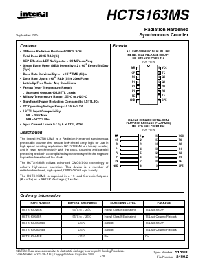 HCTS163MS Datasheet PDF Intersil