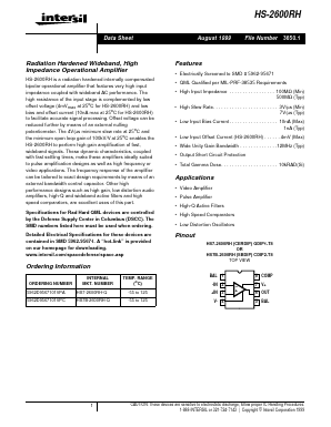 HS7B-2600RH-Q Datasheet PDF Intersil