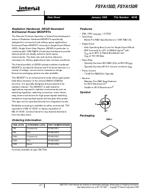FSYA150D1 Datasheet PDF Intersil