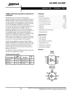 HA-2600 Datasheet PDF Intersil