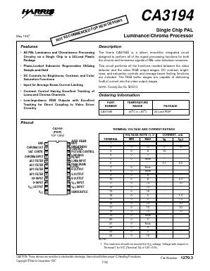 CA3194E Datasheet PDF Intersil