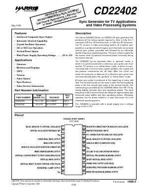 CD22402 Datasheet PDF Intersil