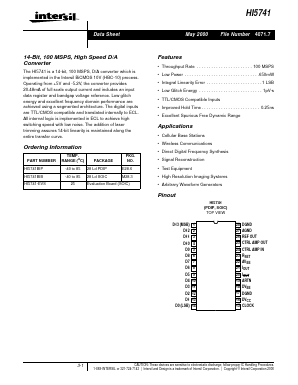 HI5741-EVS Datasheet PDF Intersil