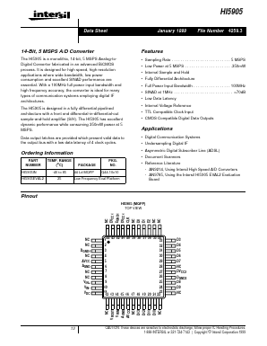 HI5905 Datasheet PDF Intersil