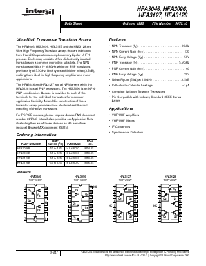 HFA3046B Datasheet PDF Intersil