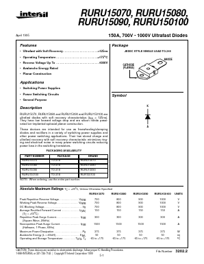 RURU15070 Datasheet PDF Intersil