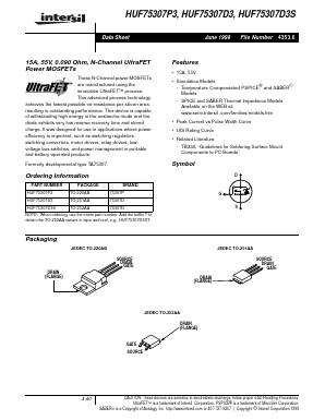 HUF75307P3T Datasheet PDF Intersil