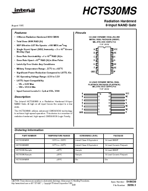HCTS30D/SAMPLE Datasheet PDF Intersil