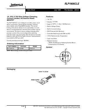 L1N06CLE Datasheet PDF Intersil