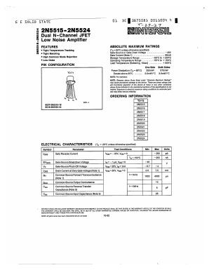 2N5517 Datasheet PDF Intersil