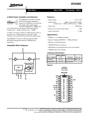 HFA3983IV96 Datasheet PDF Intersil