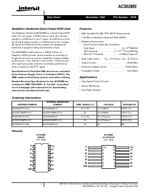 5962F9860101VCC Datasheet PDF Intersil