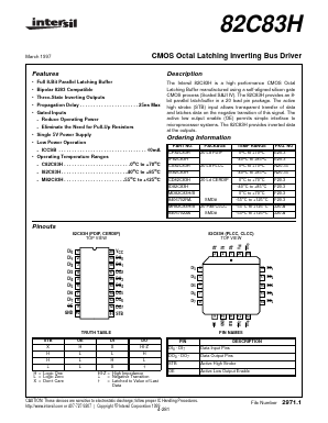 MD82C83HB Datasheet PDF Intersil