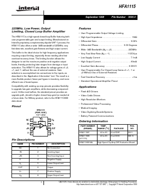 HFA1115IB Datasheet PDF Intersil