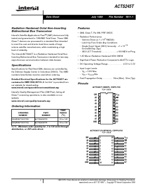 ACTS245DTR Datasheet PDF Intersil