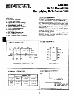 AD7533_ Datasheet PDF Intersil