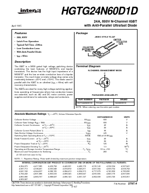G24N60D1D Datasheet PDF Intersil