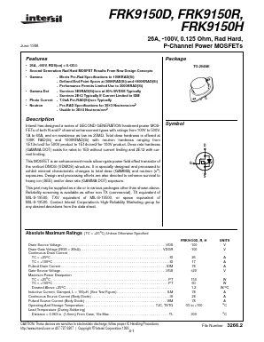FRK9150R Datasheet PDF Intersil
