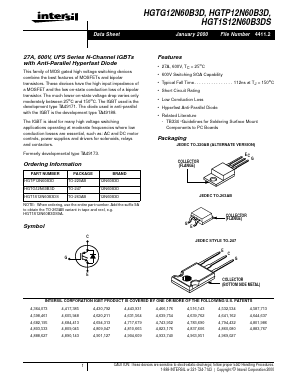 HGTP12N60B3D Datasheet PDF Intersil