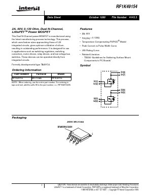 RF1K4915496 Datasheet PDF Intersil