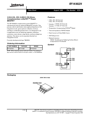 RF1K49224 Datasheet PDF Intersil