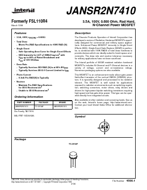 JANSR2N7410 Datasheet PDF Intersil