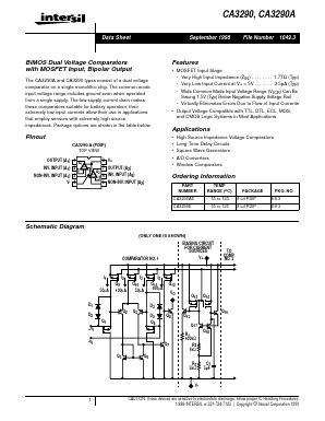 CA3290 Datasheet PDF Intersil