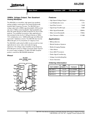 HA1-2546-5 Datasheet PDF Intersil