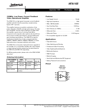 HFA1105IP Datasheet PDF Intersil
