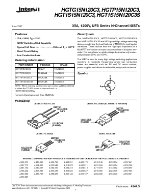 HGTG15N120C3 Datasheet PDF Intersil