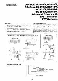 DG441A Datasheet PDF Intersil