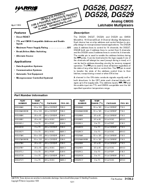 DG527CJ Datasheet PDF Intersil
