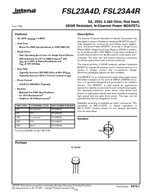 FSL23A4D Datasheet PDF Intersil