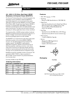 FSS13A0D3 Datasheet PDF Intersil