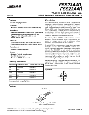 FSS23A4D Datasheet PDF Intersil