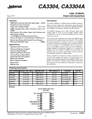 CA3304E Datasheet PDF Intersil