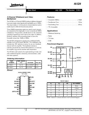 HI-524 Datasheet PDF Intersil