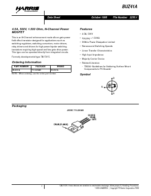 BUZ41A Datasheet PDF Intersil