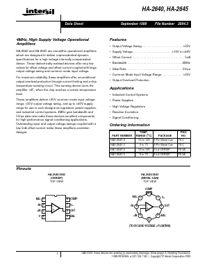 HA-2645 Datasheet PDF Intersil