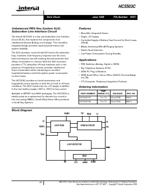 HC5503CCP Datasheet PDF Intersil