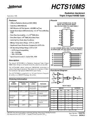 HCTS10D Datasheet PDF Intersil