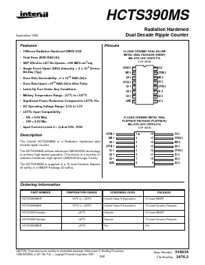 HCTS390K/SAMPLE Datasheet PDF Intersil