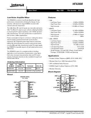 HFA3600IB Datasheet PDF Intersil
