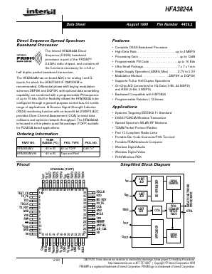 HFA3824A Datasheet PDF Intersil