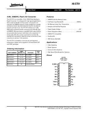 HI3-5701K-5 Datasheet PDF Intersil