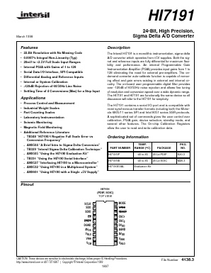 HI7191 Datasheet PDF Intersil