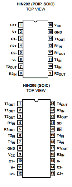 HIN202 Datasheet PDF Intersil